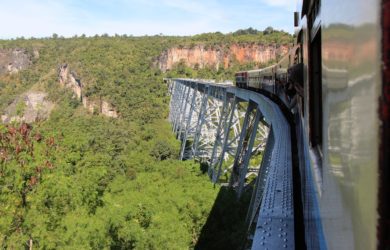 Pyin Oo Lwin - train over Gokteik Viaduct - Shan State - Sampan Travel
