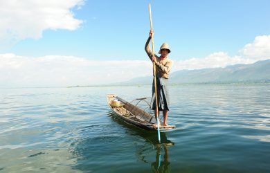 Aung Ko Ko - fisherman on the lake - Inle Lake - Sampan Travel