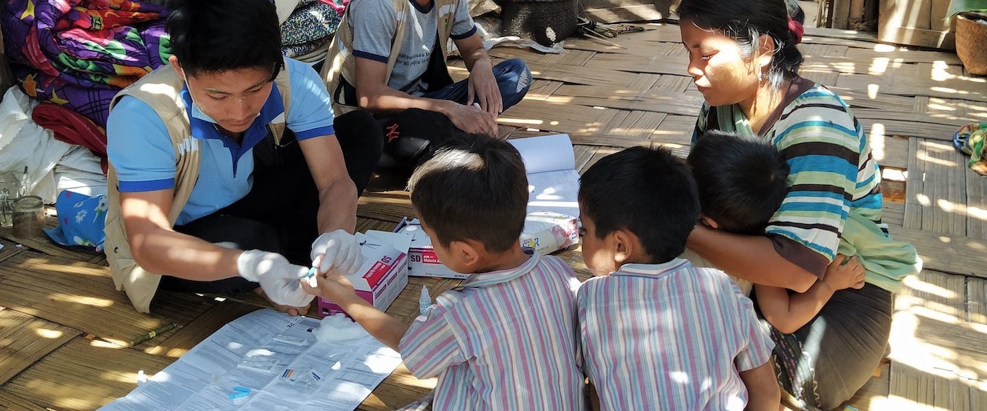 Green Heroes - boys receiving treatment - Myanmar - Sampan Travel