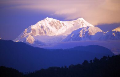 View of Mount Kanchenjunga at Sikkim, North East India