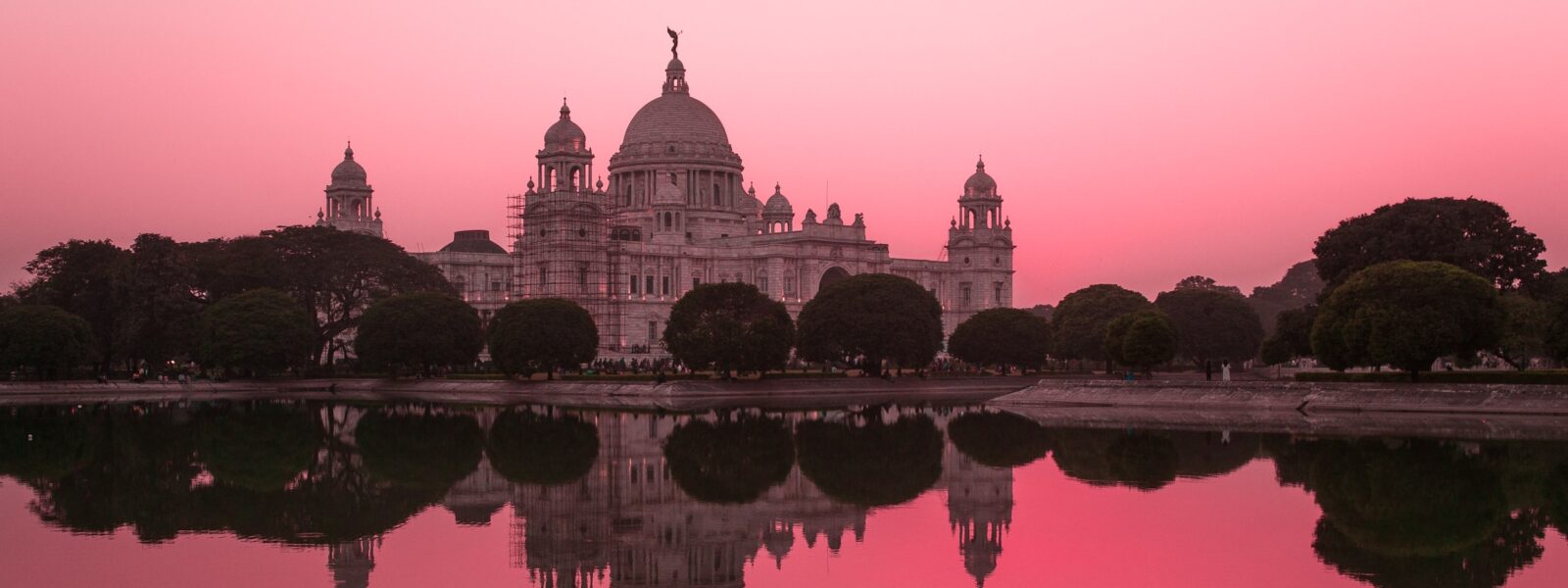 Victoria Memorial in Pink