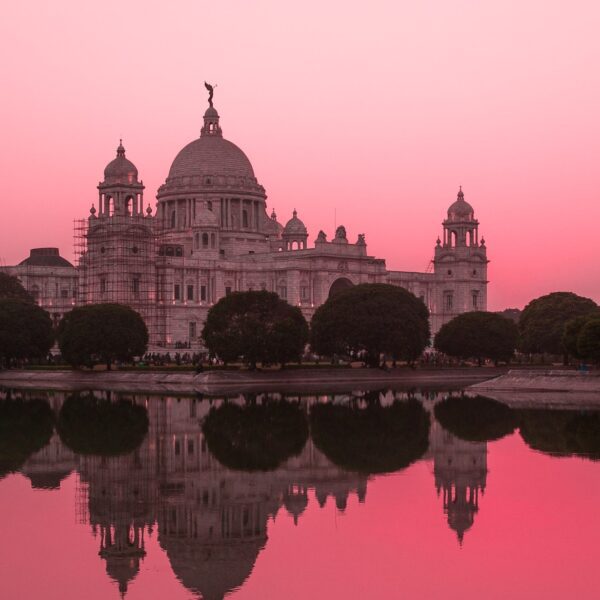 Victoria Memorial in Pink