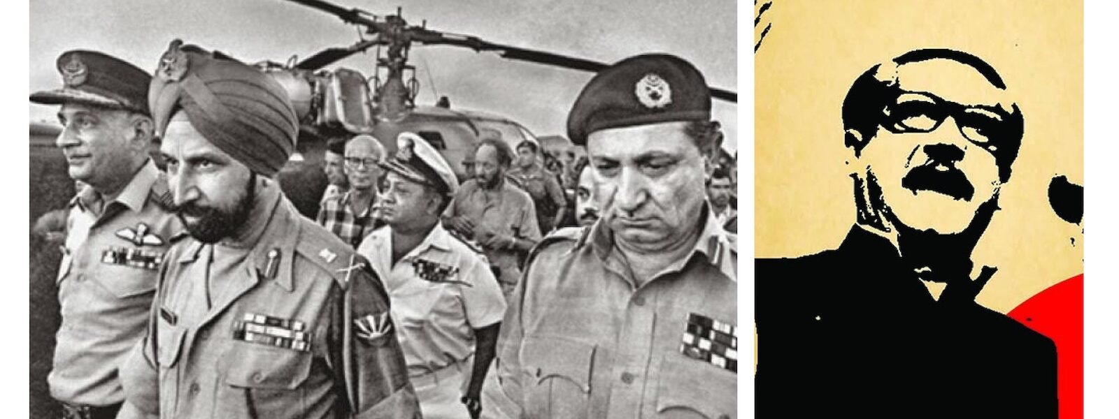 Surrender in Dacca; Sheikh Mujib Rahman
