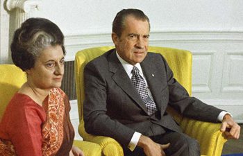 Gandhi & Nixon in colour
