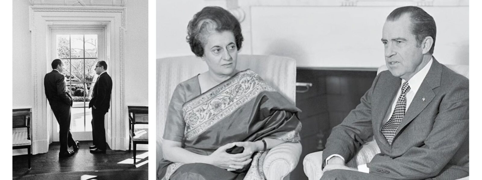 Nixon & Kissinger; Mrs Gandhi & Nixon
