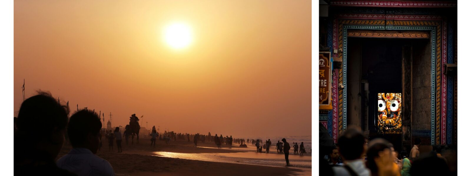 Puri Beach; Jagannath at Puri - Odisha (Vinit Patel; Sudeshna Sahoo)